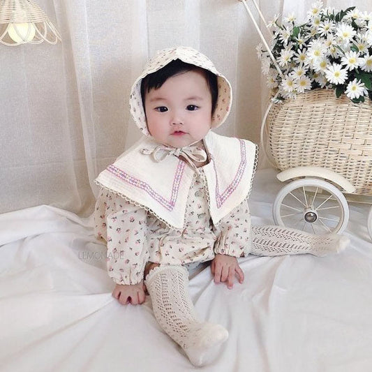 Rose Bodysuit Korean infant bodysuit in yellow made in Korea