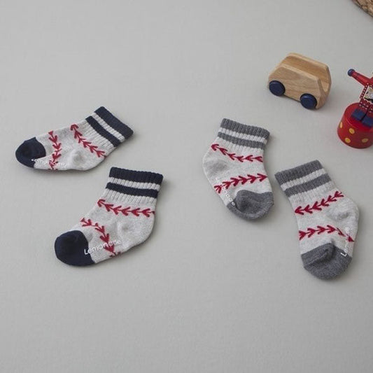 Baseball Socks Korean infant accessory in set made in Korea