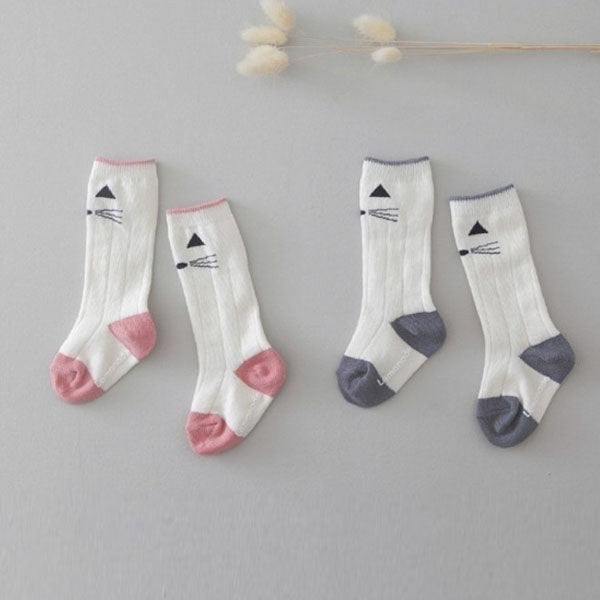 Cat Socks Korean infant accessory in set made in Korea