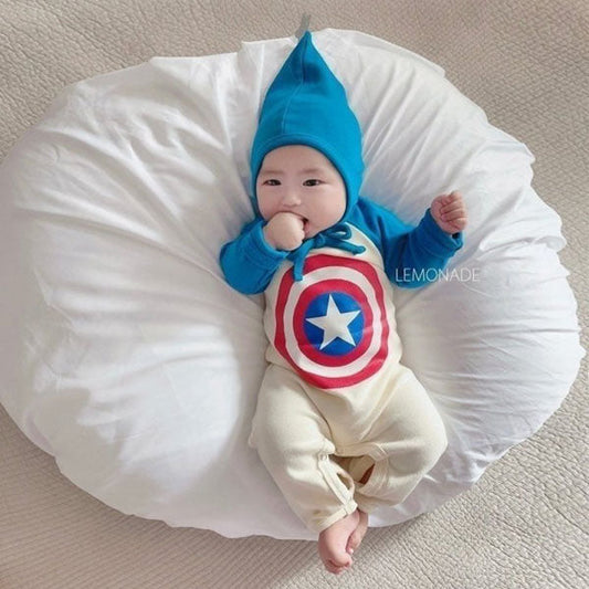 Captain Raglan Bodysuit Korean infant bodysuit in one color made in Korea