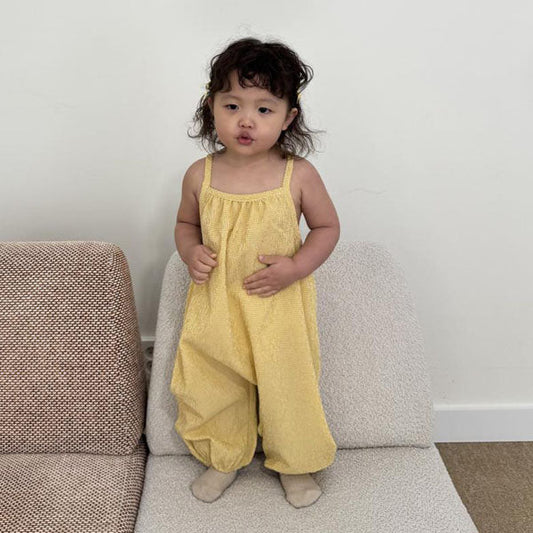 Ange Jumpsuit Korean toddler jumpsuit in yellow made in Korea