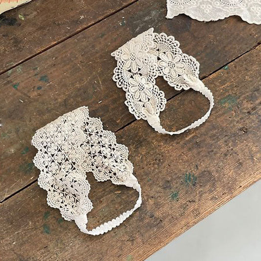 Lia Hairband Korean kids accessory in cream a(wide ditsy floral) made in Korea