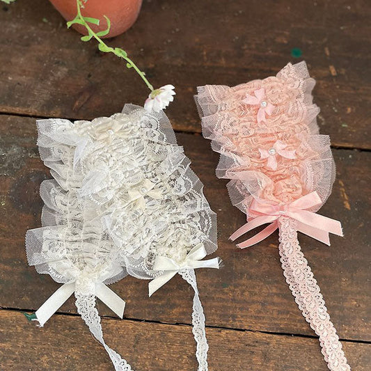 Evelyn Ribbon Hairband Korean kids accessory in cream made in Korea