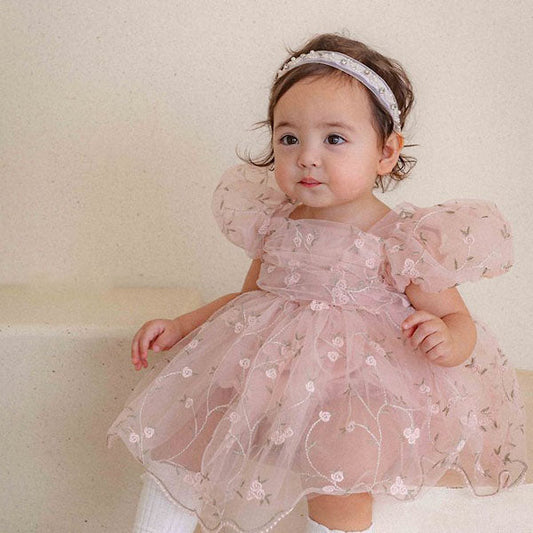 Bebe Roslyn Hairband Korean infant accessory in cream made in Korea