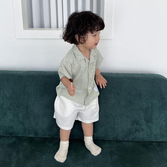 So Cool Short Sleeve Shirt Korean toddler shirt in yellow made in Korea