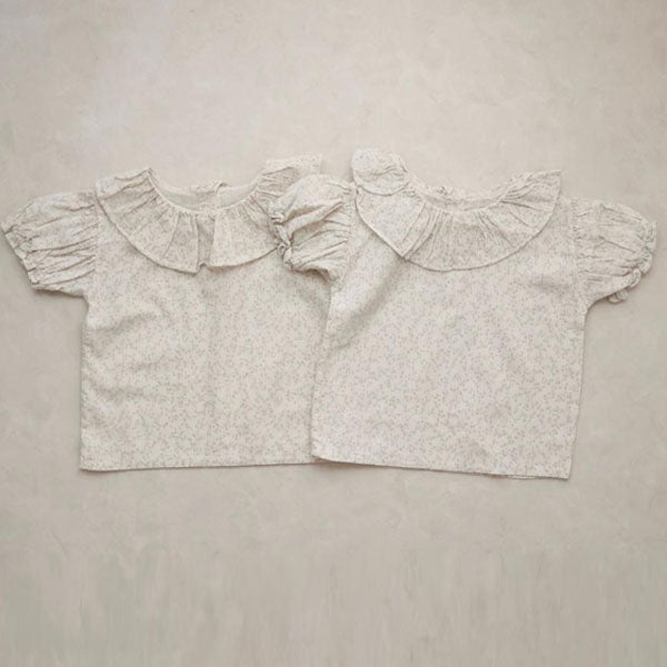 Ciel Collar Blouse Korean infant blouse in beige made in Korea