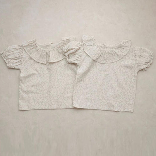 Ciel Collar Blouse Korean infant blouse in beige made in Korea