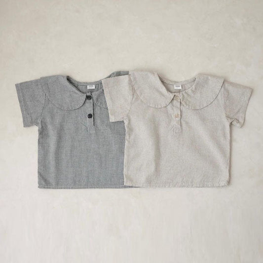 Bonbon Sailor Top Korean infant tops in beige made in Korea
