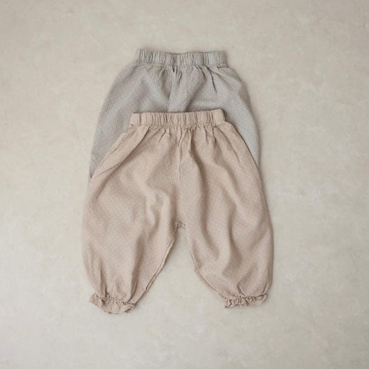 Mini Polka Dot Pants Korean infant pants in beige made in Korea