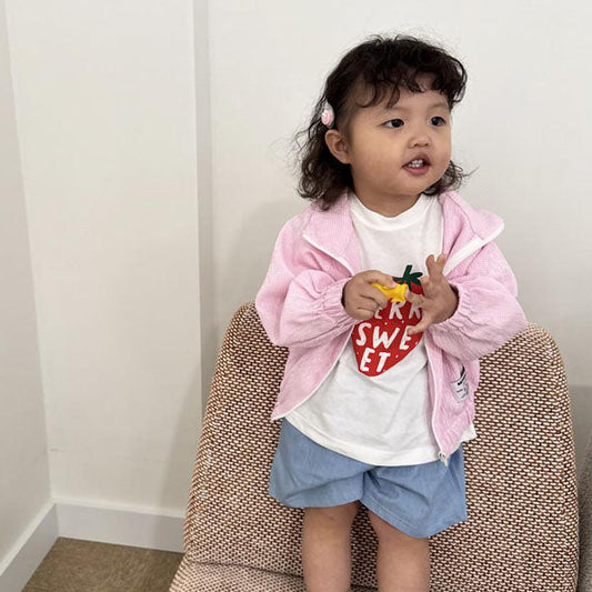 Berry Short Sleeve Tee Korean toddler t-shirt in ivory made in Korea