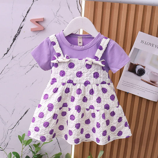 Dot Short Sleeve Dress