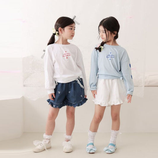 Ribbon Embroidered Shorts