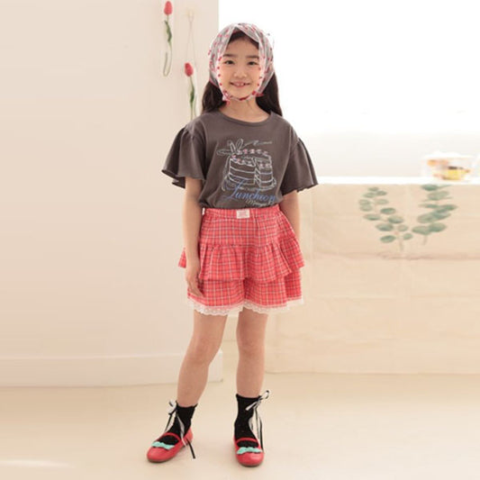 Roro Check Skirt Pants