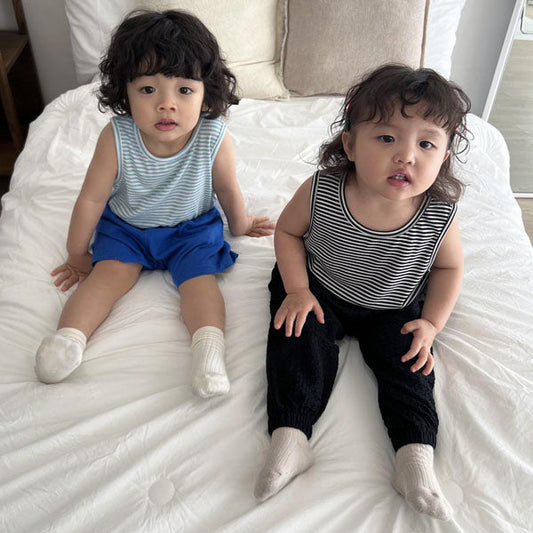 Cropped Balloon Tank Top Korean toddler tank top in pink made in Korea