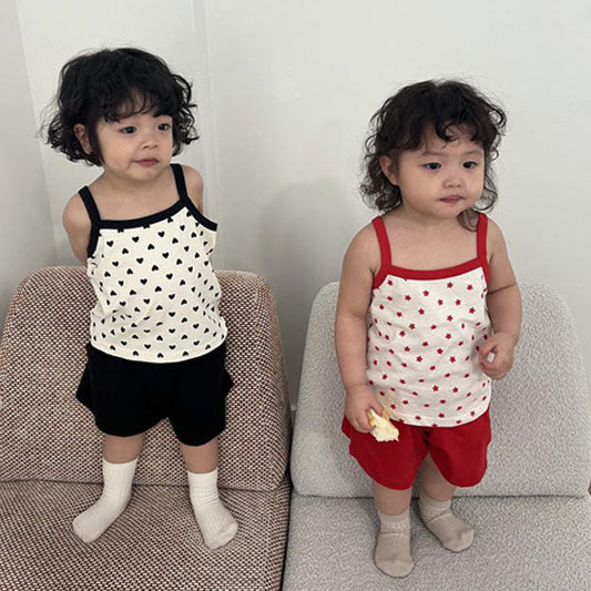Coco Bermuda Shorts Korean toddler shorts in red made in Korea