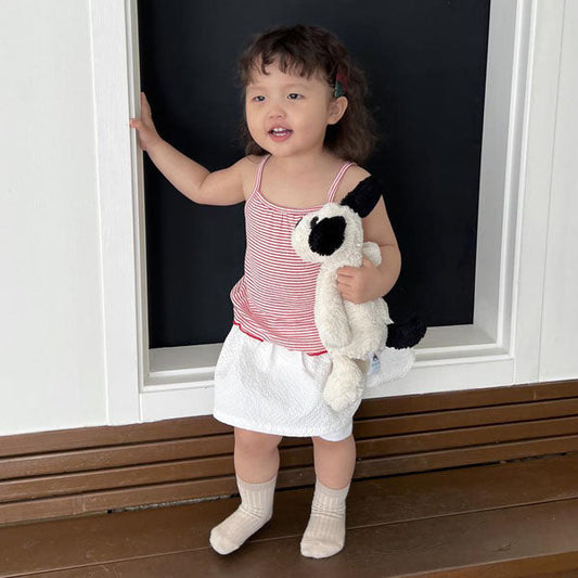 Mimi Skirt Leggings Korean toddler pants in white made in Korea