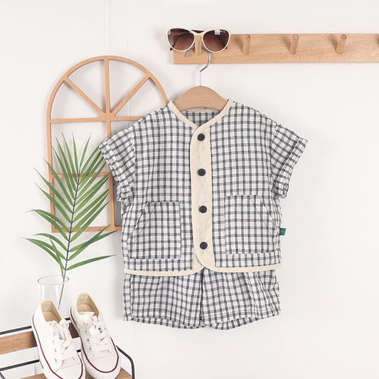 Woven Check & Solid Set-Up
