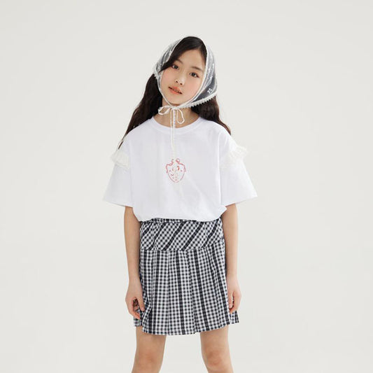 Lace Contrast T-Shirt