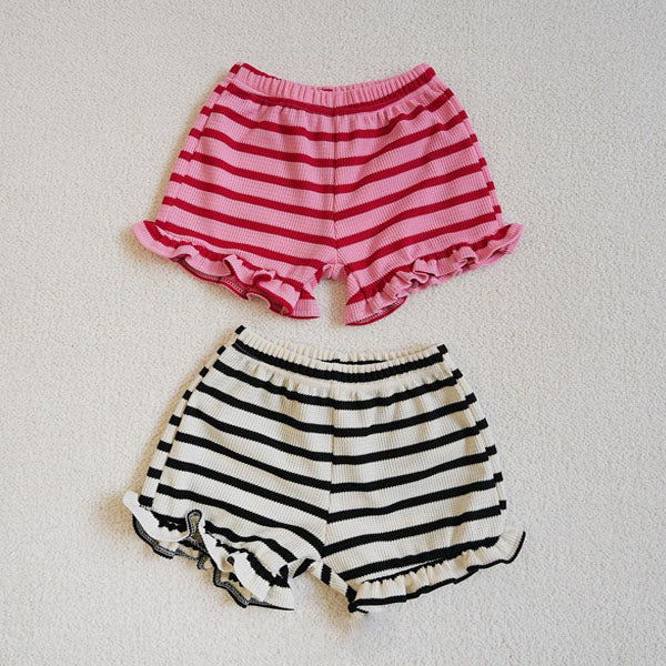 Ruffle Shorts Korean toddler shorts in pink made in Korea