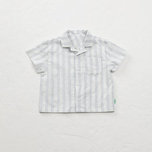 Safari Shirt Korean toddler shirt in ivory made in Korea