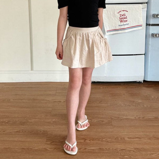 Linen Shirring Skirt (15~19)