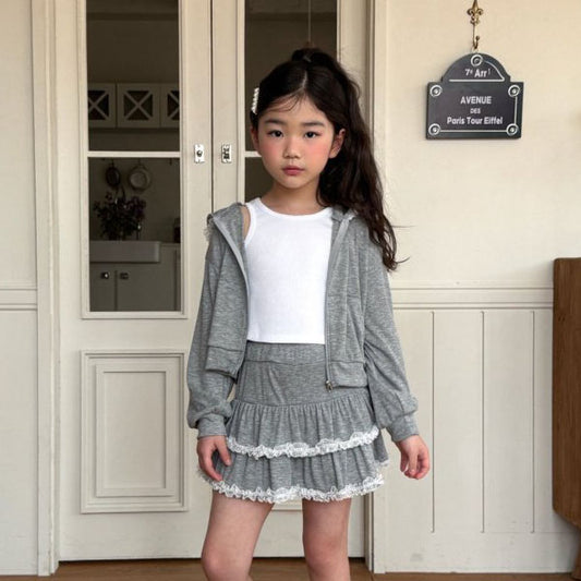 Frill Hood Zip-up (15~19)