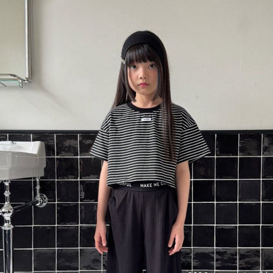 Matilda Line Crop Tee (5~13)