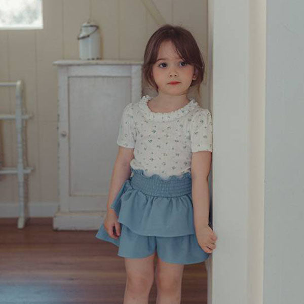 Blooming Tee Korean toddler t-shirt in pink made in Korea