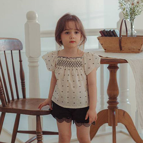 Liza Blouse Korean toddler blouse in red made in Korea