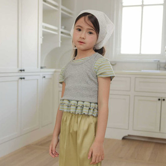 Lace Scarf Korean toddler accessory in white made in Korea