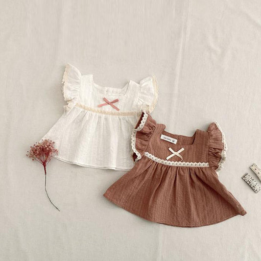 Eyelet Ribbon Blouse 2(Kids)