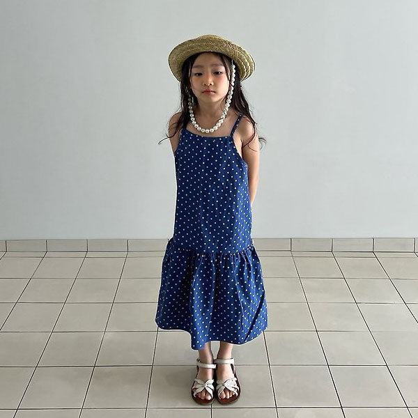 Hawaii Dress Korean toddler dress in blue made in Korea