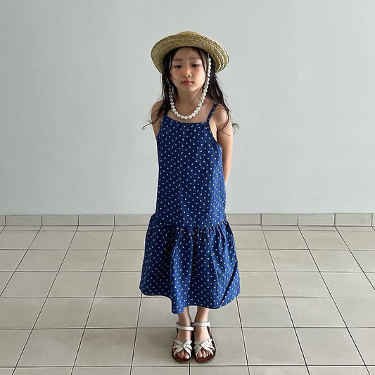 Hawaii Dress Korean toddler dress in blue made in Korea