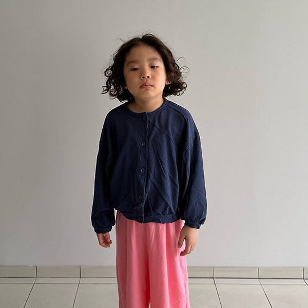 Fresh Cardigan Korean toddler sweater in navy made in Korea