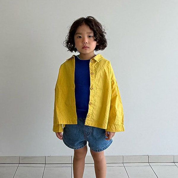 Nha Trang Shirt Korean toddler shirt in mustard made in Korea