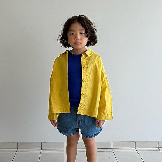 Nha Trang Shirt Korean toddler shirt in mustard made in Korea