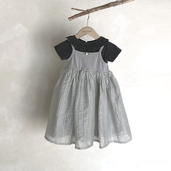 Rose Dress Korean toddler dress in cream made in Korea
