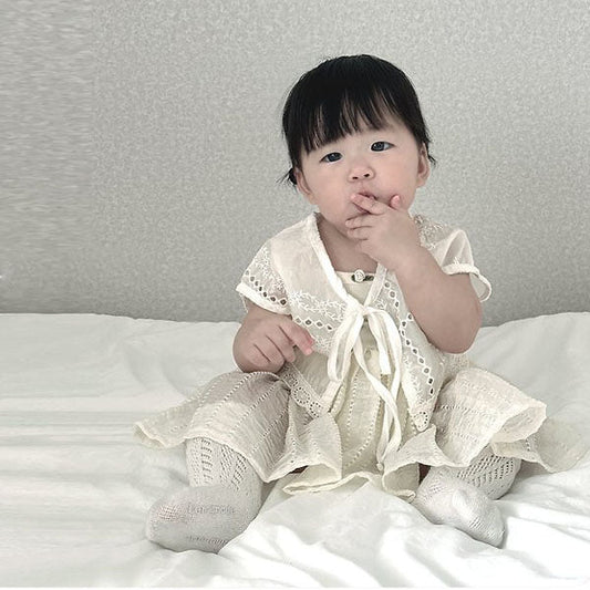 Become Vest Korean toddler jacket in cream made in Korea