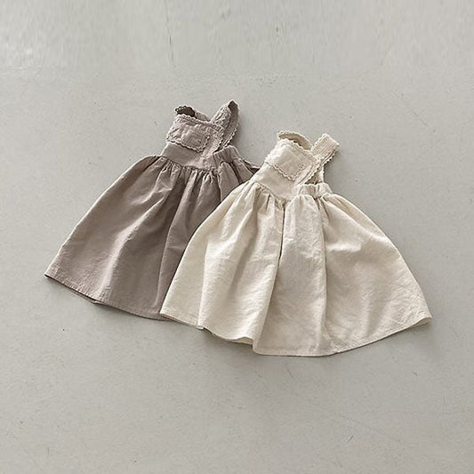 Milga Dress Korean toddler dress in cream made in Korea