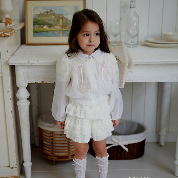 Sugar Jacket Korean infant jacket in ivory made in Korea