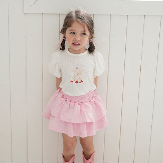 Bella Tee Korean toddler t-shirt in ivory made in Korea
