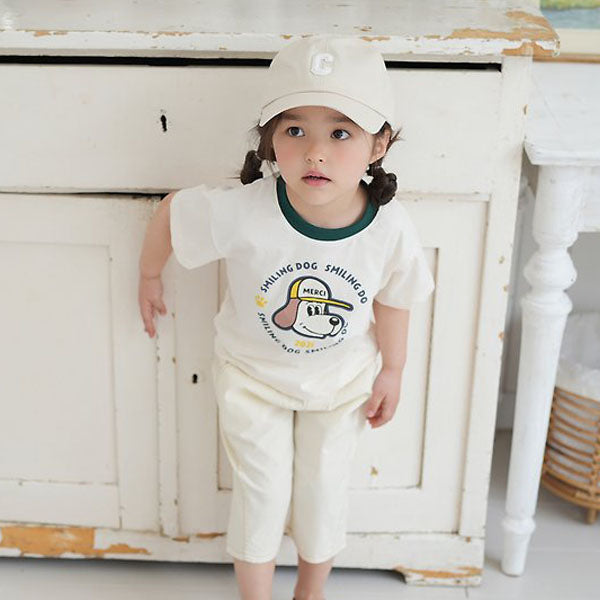 Mongi Tee Korean infant t-shirt in ivory made in Korea