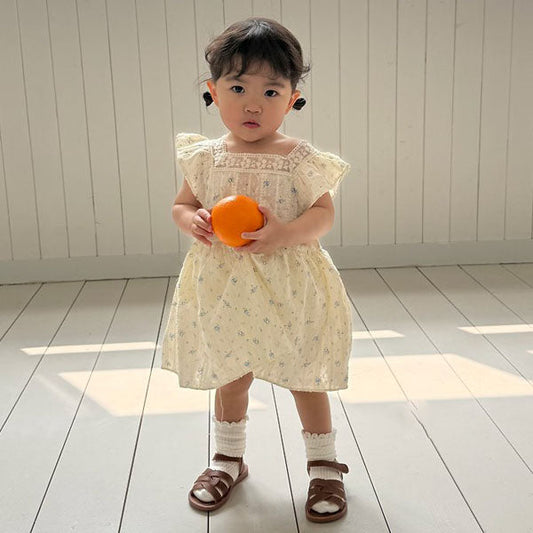 Emily Bodysuit Korean infant bodysuit in pink floral made in Korea