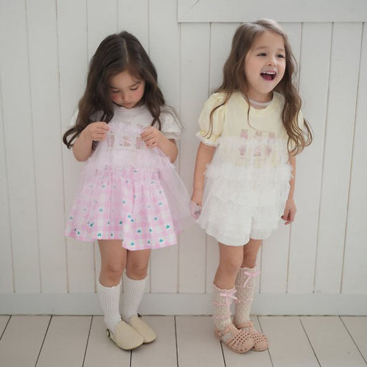 Stella Dress Korean toddler dress in ivory made in Korea