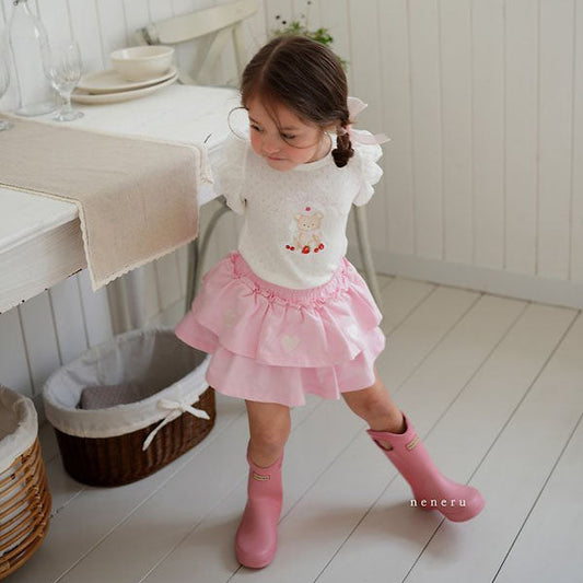 Cindy Skirt Leggings Korean toddler pants in oatmeal made in Korea