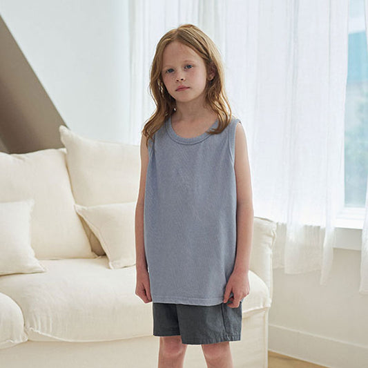 Ribbed Sleeveless T-Shirt(JS~JM)