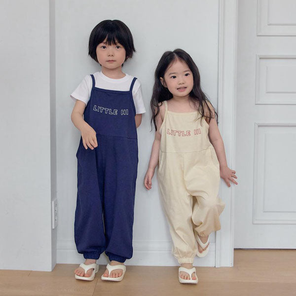 Little Overalls Korean toddler overall in cream made in Korea