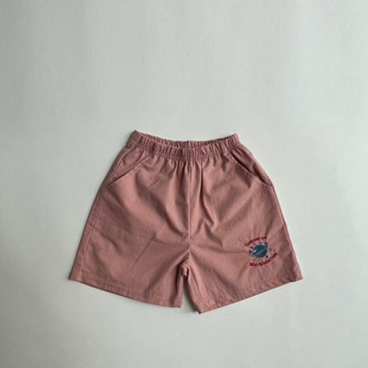 Spaceship Embroidery Cotton Pants