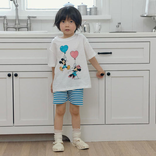 Stripe Ribbed Stretch Pants Korean toddler pants in red made in Korea