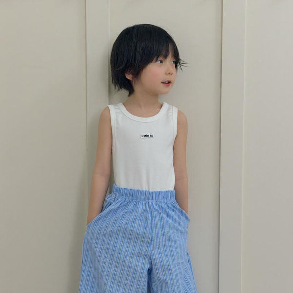 Soft Little Tank Top Korean toddler tank top in off white made in Korea